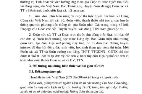 Công văn tìm hiểu về Đảng Cộng Sản Việt Nam