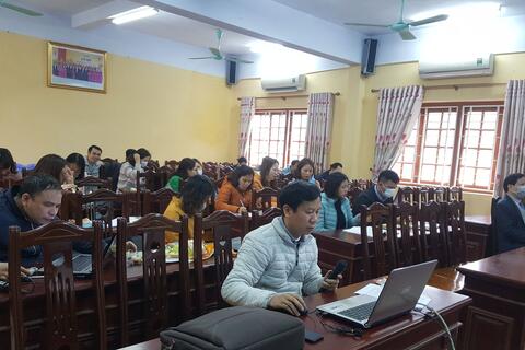 Triển khai sử dụng Hệ thống thông tin quản lí giáo dục cho giáo viên trong trường vào các ngày 12, 13, 14 tháng 2