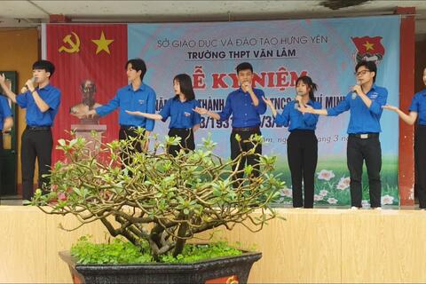 TRƯỜNG THPT VĂN LÂM TỔ CHỨC THÀNH CÔNG LỄ KỈ NIỆM 90 NĂM NGÀY THÀNH LẬP ĐOÀN TNCS HỒ CHÍ MINH(26/3/1931 – 26/3/2021)