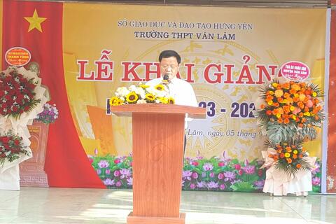 TRƯỜNG THPT VĂN LÂM TỔ CHỨC THÀNH CÔNG LỄ KHAI GIẢNG NĂM HỌC 2023 - 2024