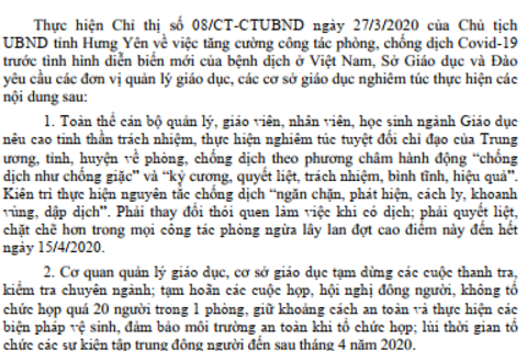 CV số:507/SGDDT-CTTT-GDCN tăng cường phòng chống dịch Covid-19