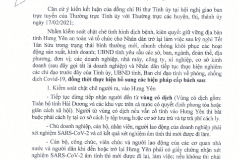 CÔNG VĂN SỐ 314/UBND-KGVX -ỦY BAN NHÂN DÂN TỈNH HƯNG YÊN