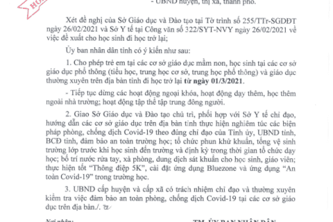CÔNG VĂN SỐ 375/UBND-KGVX ỦY BAN NHÂN DÂN TỈNH HƯNG YÊN