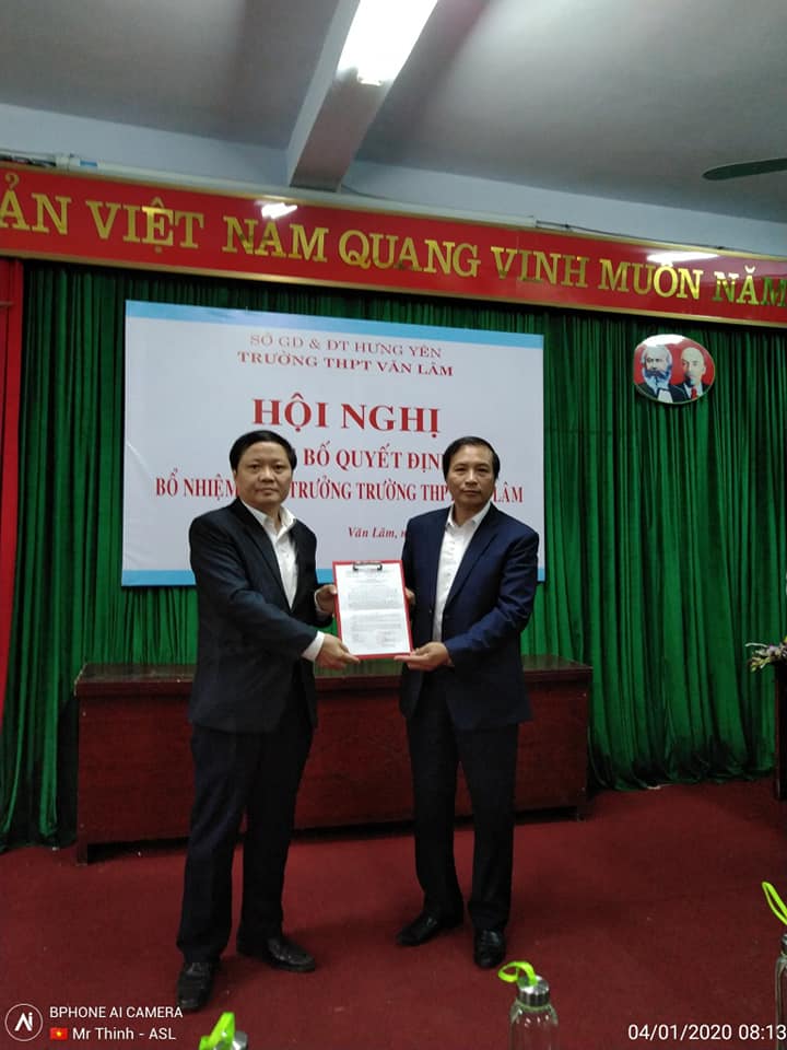 Chúc mừng Tân Hiệu trưởng