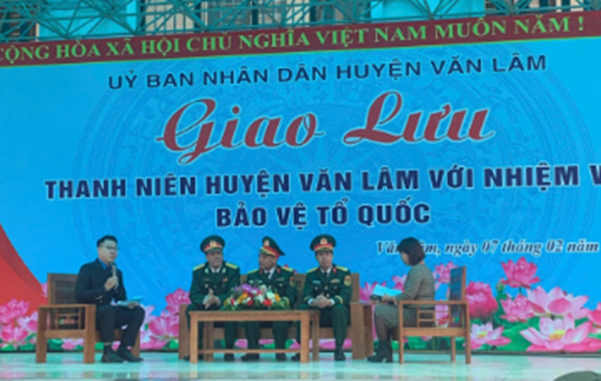CHƯƠNG TRÌNH GIAO LƯU THANH NIÊN HUYỆN VĂN LÂM VỚI NHIỆM VỤ BẢO VỆ TỔ QUỐC